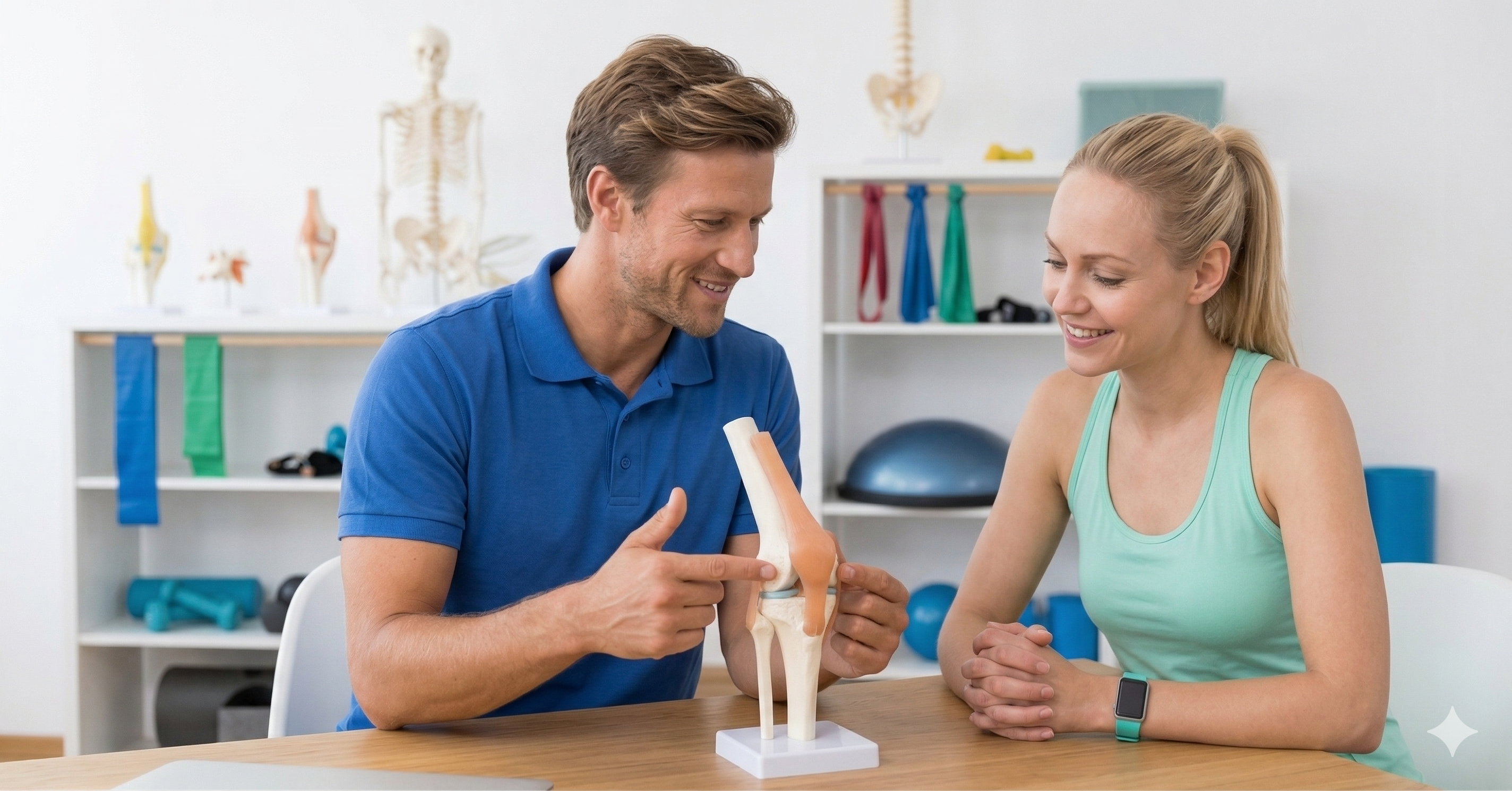 Physiotherapeutin behandelt eine Patientin in der Physiopraxis Bergmann Nürnberg